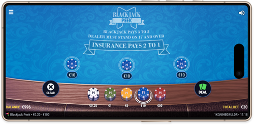 Blackjack Peek game